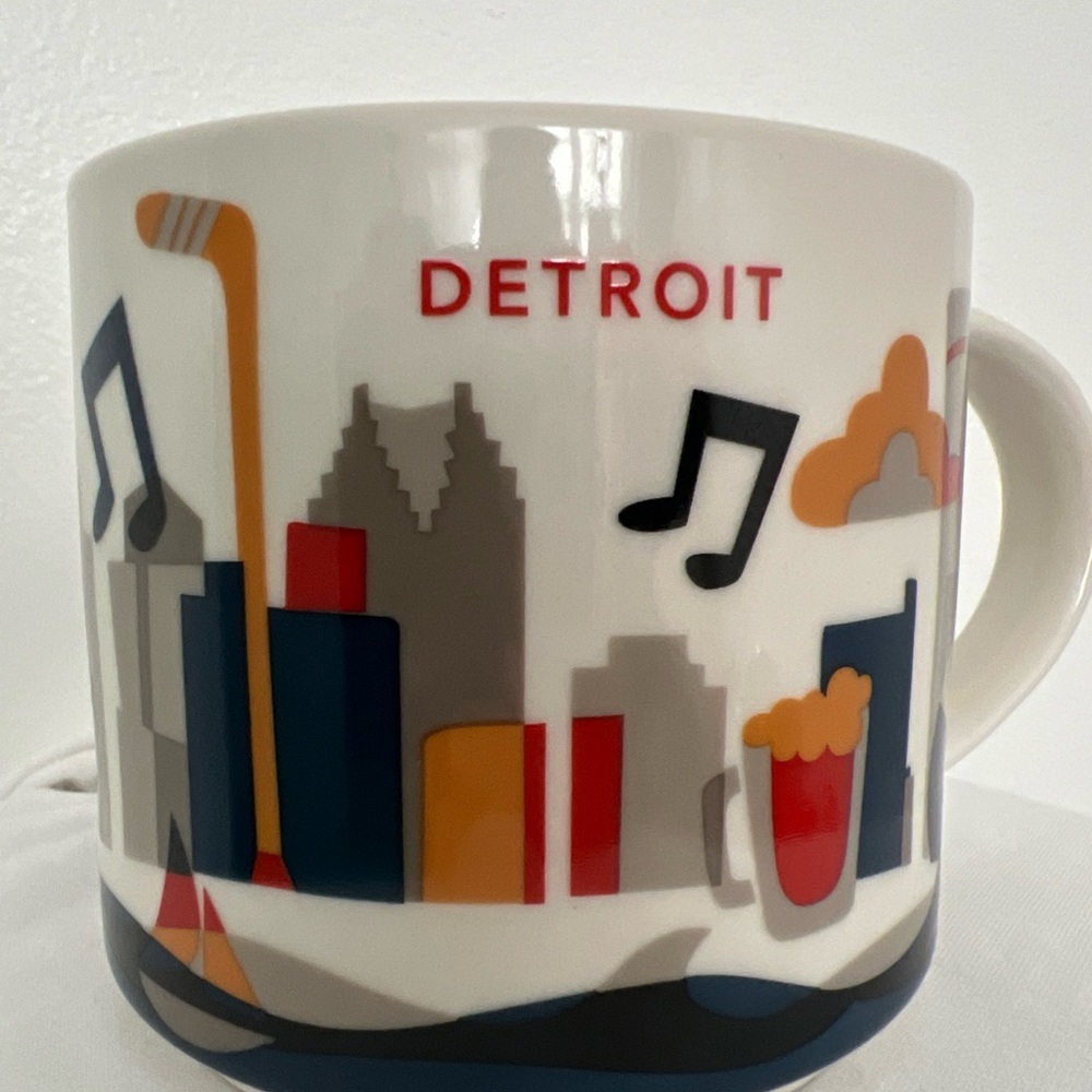 Starbucks 2016 You Are Here Series Detroit Michigan 14 oz. Coffee Mug